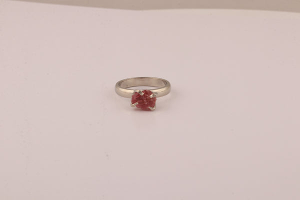 2.00 Ct. Red Tourmaline Ring Round Cut 925 Sterling Silver Eternity Band Fine Gi