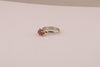 2.00 Ct. Red Tourmaline Ring Round Cut 925 Sterling Silver Eternity Band Fine Gi