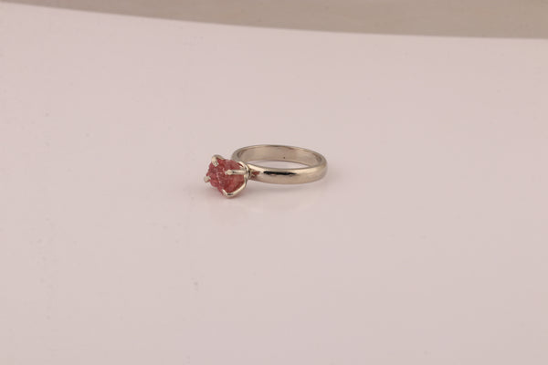 2.00 Ct. Red Tourmaline Ring Round Cut 925 Sterling Silver Eternity Band Fine Gi