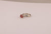 2.00 Ct. Red Tourmaline Ring Round Cut 925 Sterling Silver Eternity Band Fine Gi