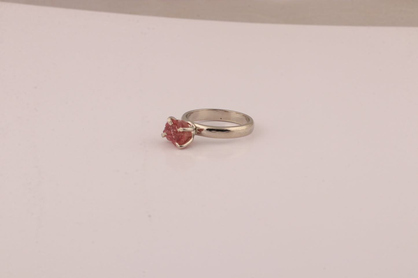 2.00 Ct. Red Tourmaline Ring Round Cut 925 Sterling Silver Eternity Band Fine Gi