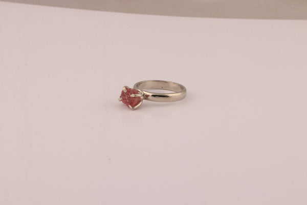 2.00 Ct. Red Tourmaline Ring Round Cut 925 Sterling Silver Eternity Band Fine Gi