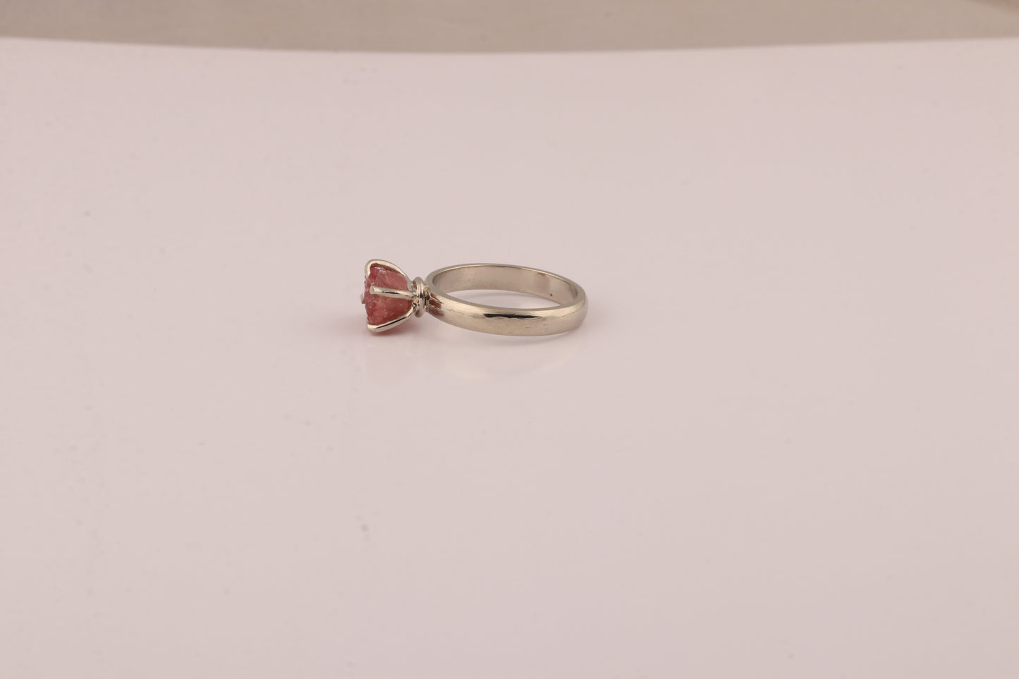 2.00 Ct. Red Tourmaline Ring Round Cut 925 Sterling Silver Eternity Band Fine Gi