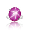 Pink Ruby Oval Cabochon Cut Solitaire Ring 6.60 Ct. 925 Sterling Silver Gift for