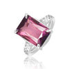4.90 Ct. Amethyst Emerald Solitaire Ring 925 Sterling Silver Wedding Fine Jewelr
