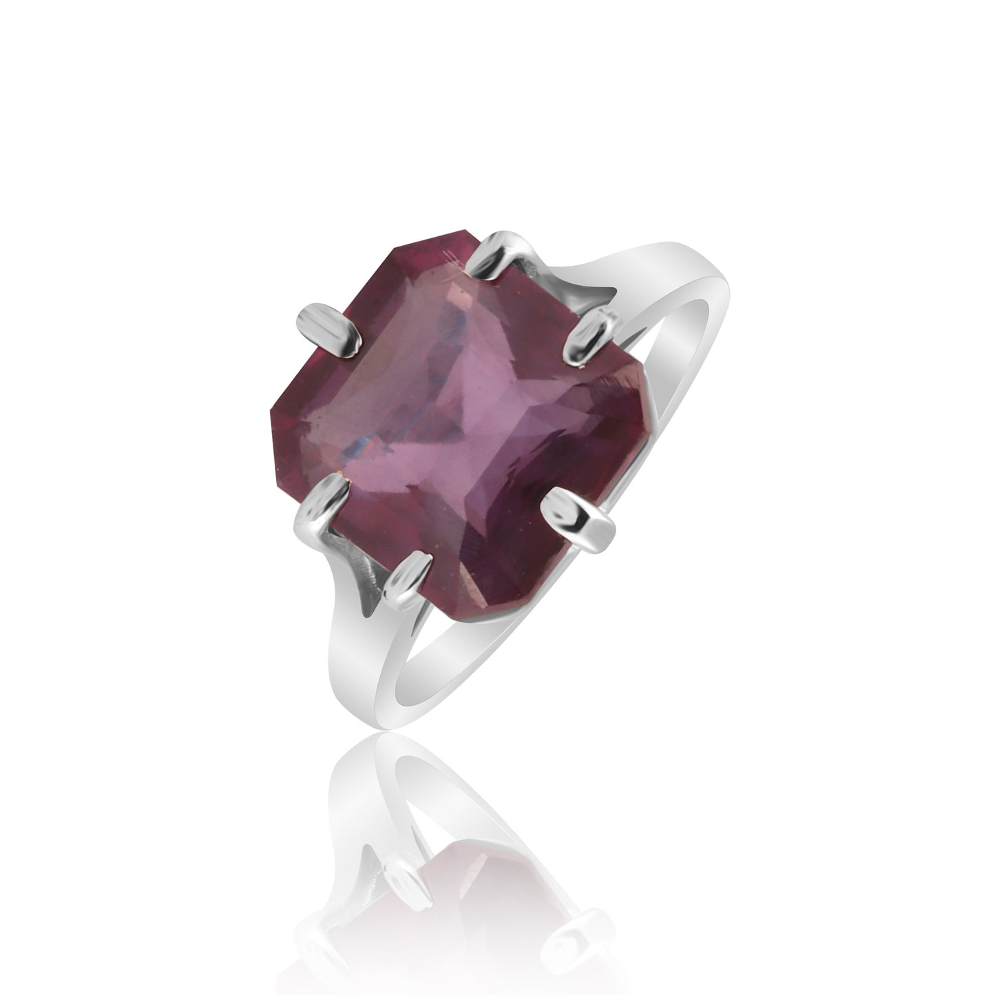Amethyst Square Cut 3.75 Ct. Gemstone Ring 925 Sterling Silver Women Gift