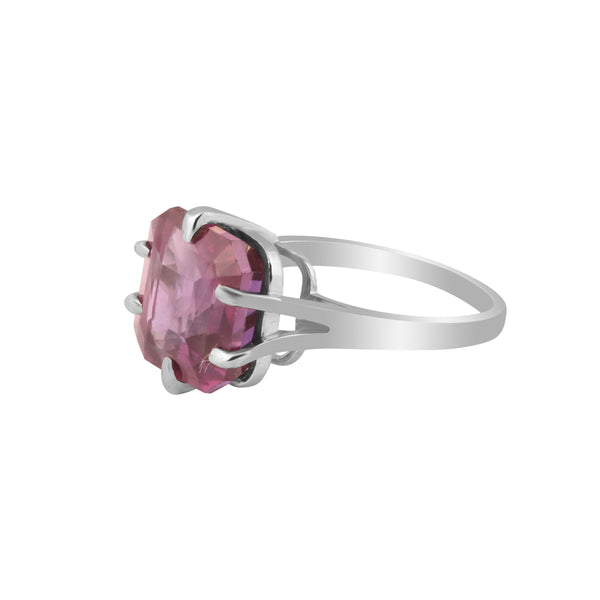 Amethyst Square Cut 3.75 Ct. Gemstone Ring 925 Sterling Silver Women Gift