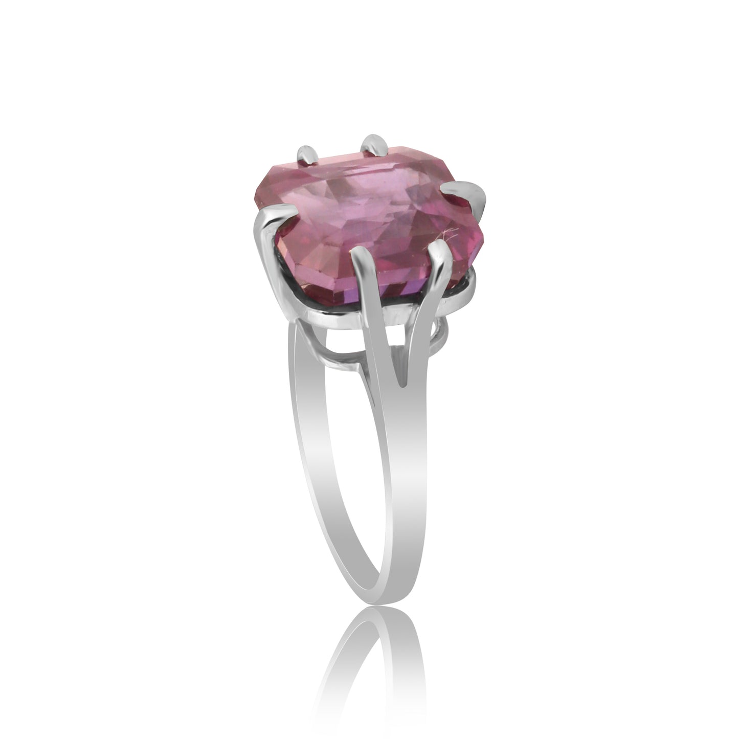 Amethyst Square Cut 3.75 Ct. Gemstone Ring 925 Sterling Silver Women Gift