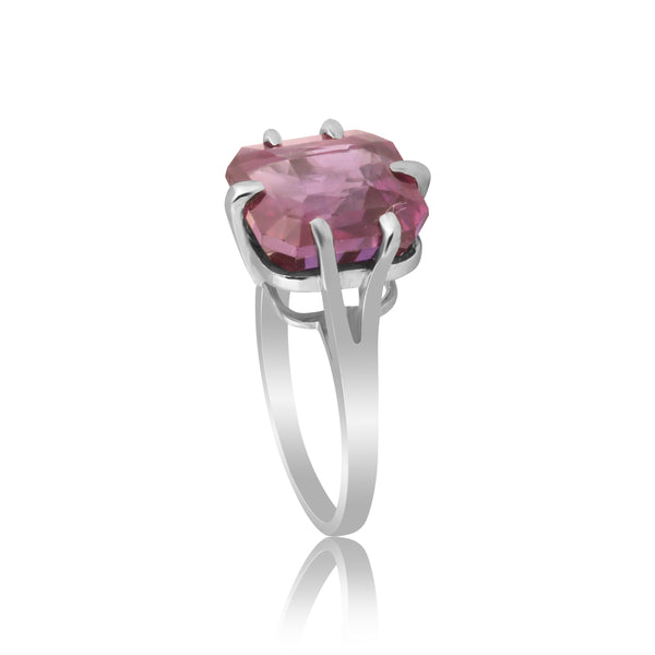 Amethyst Square Cut 3.75 Ct. Gemstone Ring 925 Sterling Silver Women Gift