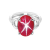 4.65 Ct. Ruby Oval Cut Ring 925 Sterling Silver Women Fine Jewelry for Women
