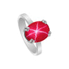 Ruby Oval Solitaire Ring 5.80 Ct. 925 Sterling Silver Mother's Day Fine Jewelry