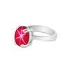Ruby Oval Solitaire Ring 5.80 Ct. 925 Sterling Silver Mother's Day Fine Jewelry