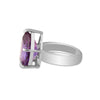 EGL Certified Amethyst Pear Cut Ring 3.50 Ct. 925 Sterling Silver Gift for Her W