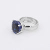 2.50 Ct. Sapphire Round Solitaire Ring 925 Sterling Silver Wedding Fine Jewelry