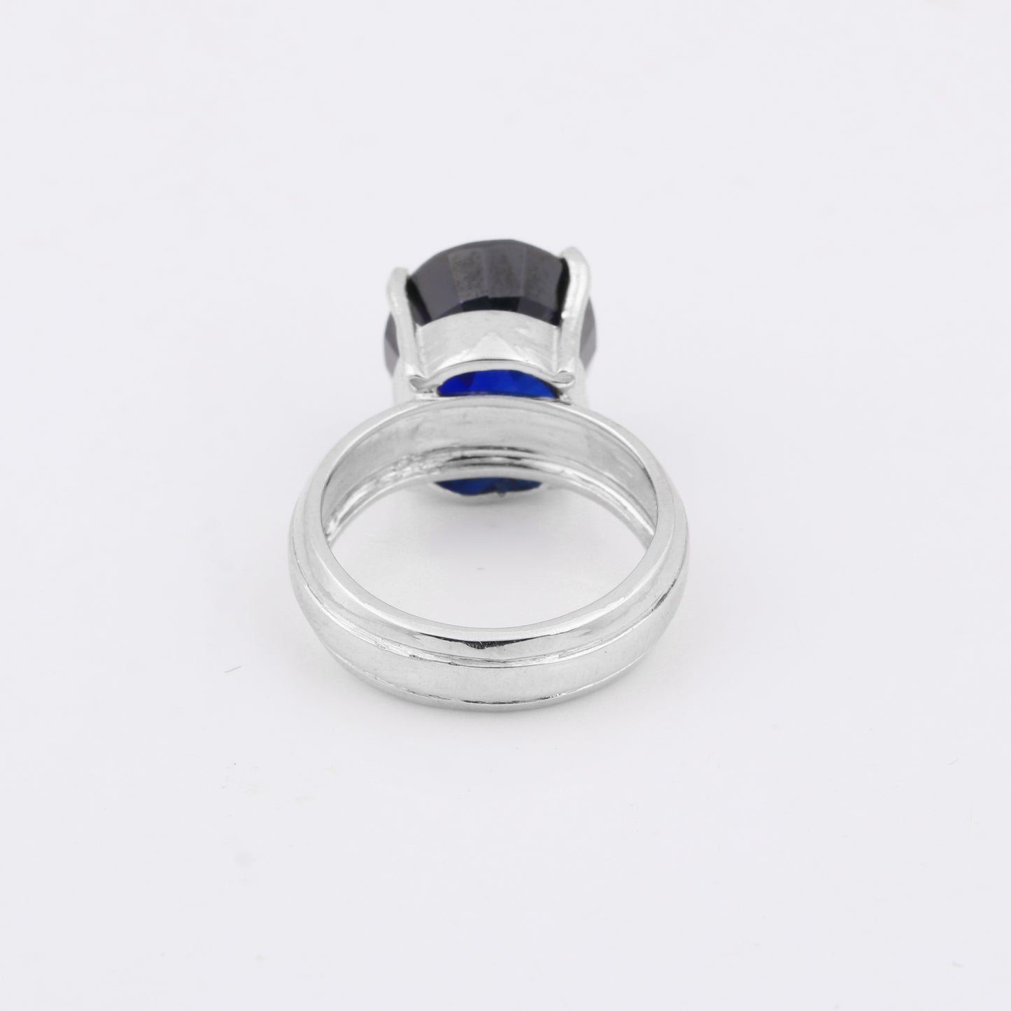 2.50 Ct. Sapphire Round Solitaire Ring 925 Sterling Silver Wedding Fine Jewelry