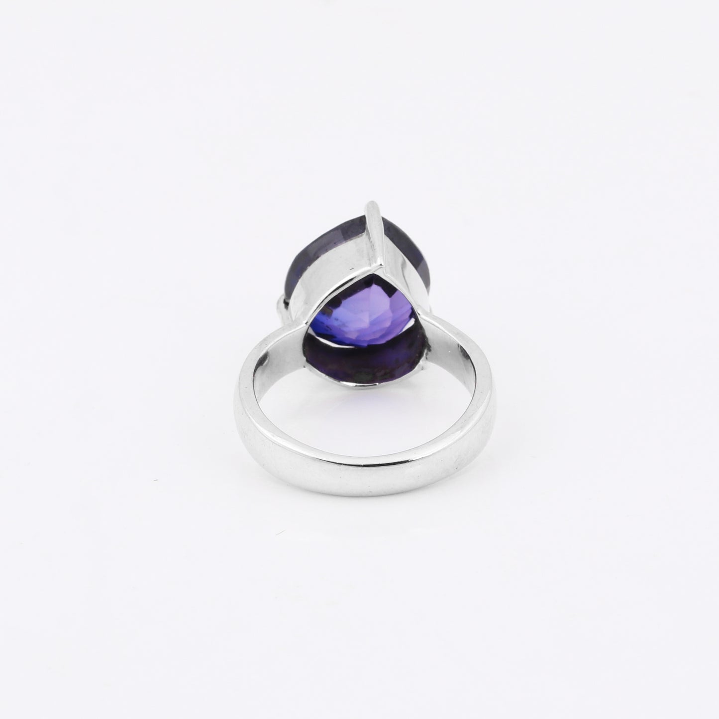 Purple Amethyst Solitaire Ring 3.65 Ct. Round Cut 925 Sterling Silver Stackable
