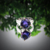 Purple Amethyst Solitaire Ring 3.65 Ct. Round Cut 925 Sterling Silver Stackable