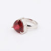 Trillion Cut Ruby Ring 2.00 Ct. 925 Sterling Silver Eternity Band Gift for Her