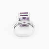 3.80 Ct. Amethyst Emerald Cut Ring 925 Sterling Silver Women Fine Jewelry