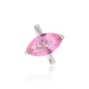 Pink Kunzite Marquise Ring 3.00 Ct. 925 Sterling Silver Stackable Eternity Band