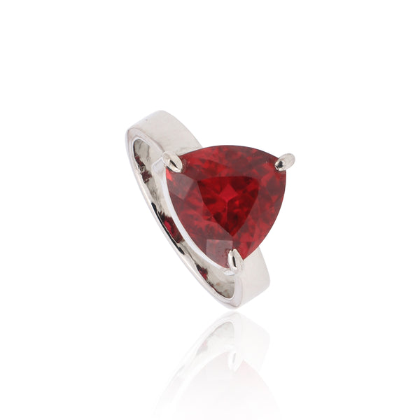 Ruby Marquise Solitaire Ring 2.50 Ct. 925 Sterling Silver Valentine's Day Fine J