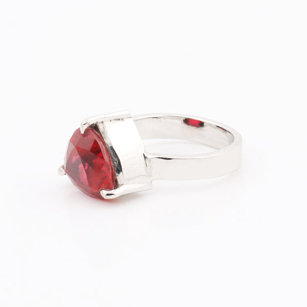 Ruby Marquise Solitaire Ring 2.50 Ct. 925 Sterling Silver Valentine's Day Fine J