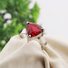 Ruby Marquise Solitaire Ring 2.50 Ct. 925 Sterling Silver Valentine's Day Fine J