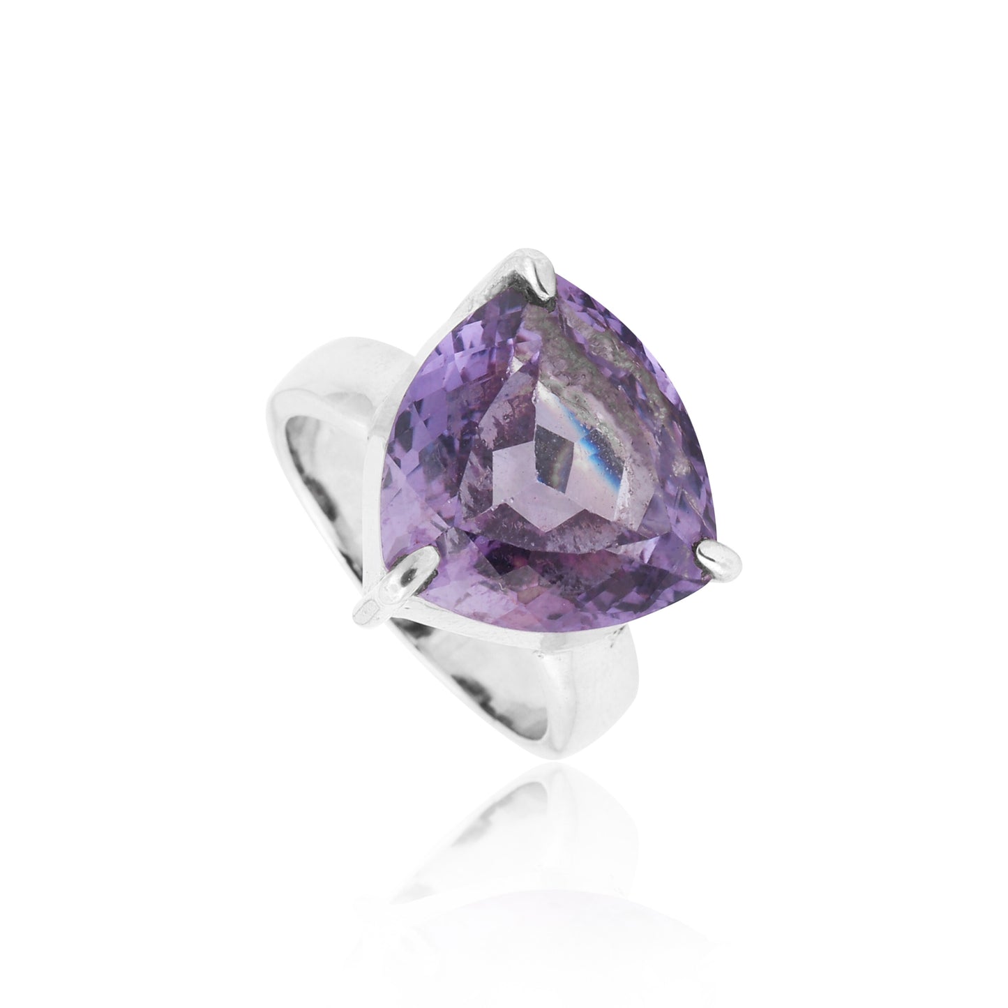 Amethyst Trillion Cut Ring 2.50 Ct. 925 Sterling Silver Gift for Her Women