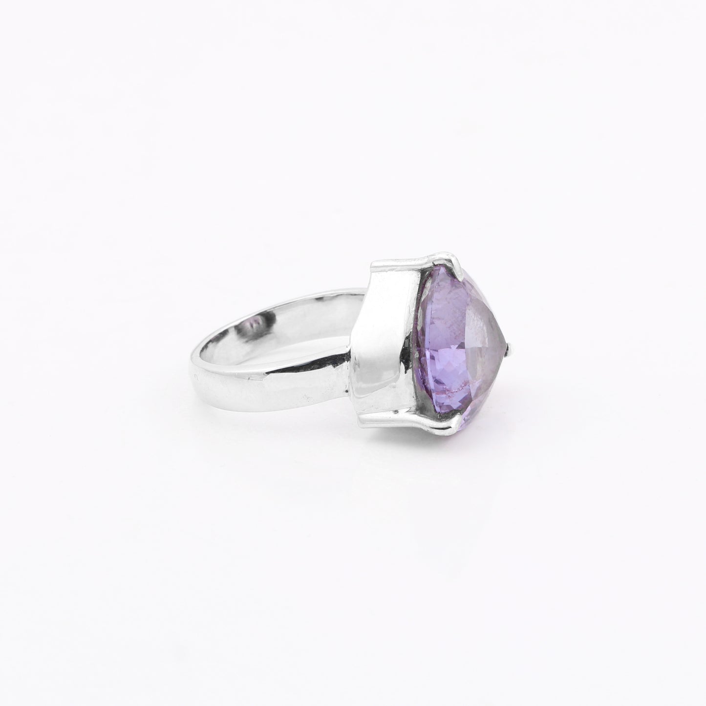 Amethyst Trillion Cut Ring 2.50 Ct. 925 Sterling Silver Gift for Her Women