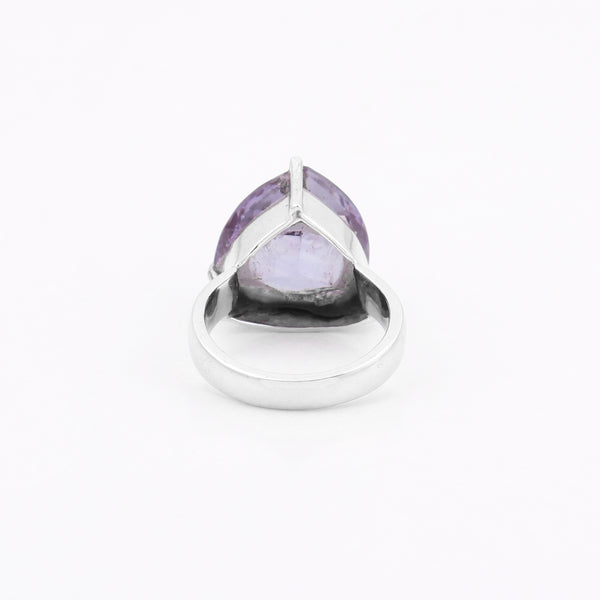 Amethyst Trillion Cut Ring 2.50 Ct. 925 Sterling Silver Gift for Her Women