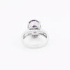 3.00 Ct. Purple Amethyst Ring Oval Cut 925 Sterling Silver Eternity Band Fine Gi