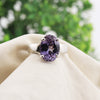 3.00 Ct. Purple Amethyst Ring Oval Cut 925 Sterling Silver Eternity Band Fine Gi