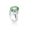 Green Amethyst Oval Ring 7.00 Ct. 925 Sterling Silver Stackable Eternity Band Gi