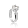 Moissanite Round Solitaire Ring 3.00 Ct. 925 Sterling Silver Engagement Fine Jew