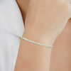 2.25CT Multi Cut 14K Yellow Gold Lab-Grown Certified Diamond Tennis Bracelet - GEMHUB & CO.