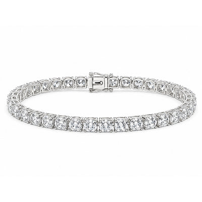 Wedding Gift 10.35Ct Natural Diamond Tennis Bracelet For Women 14k White Gold