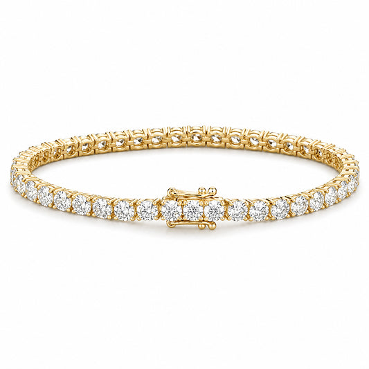 Valentine Special Gift Round Cut 5.40Ct Natural Diamond Tennis Bracelet 14k Gold