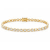 10Ct Multi Shape Lab-Grown Diamond Bezel Wedding Tennis Bracelet 14k Solid Gold