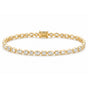 10Ct Multi Shape Lab-Grown Diamond Bezel Wedding Tennis Bracelet 14k Solid Gold