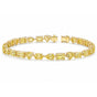 14k Gold Fancy Yellow Lab-Grown Diamond Multi Cut Women's Tennis Bracelet
