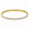 Certified 6.20Ct GH/VS Round Cut Natural Diamond Women Tennis Bracelet 14k Gold