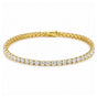 Certified 6.20Ct GH/VS Round Cut Natural Diamond Women Tennis Bracelet 14k Gold