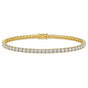 GH/VS Certified 6Ct Round Cut Sparkling Natural Diamond 14k Gold Tennis Bracelet