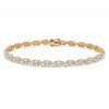 14K Yellow Gold Lab Grown Diamond Charm Tennis Bracelet Marquise Cut Minimalist