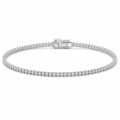 Women's 2.90Ct Lab-Grown/CVD Diamond Tennis Bracelet 14k White Gold Certified