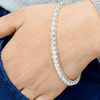 5Ct Round Cut GH/VS Natural Diamond Tennis Bracelet Birthday Gift 14k White Gold - GEMHUB & CO.