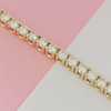 Women's Tennis Bracelet 14k Yellow Gold 4.20Ct Round Natural GH/VS Diamond - Image 2 - GEMHUB & CO.