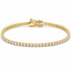 Women's Tennis Bracelet 14k Yellow Gold 4.20Ct Round Natural GH/VS Diamond
