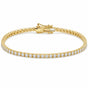 Women's Tennis Bracelet 14k Yellow Gold 4.20Ct Round Natural GH/VS Diamond