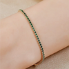 UGL Certified Natural Green Emerald Round Tennis Bracelet Daily Wear 14k Gold - Image 2 - GEMHUB & CO.